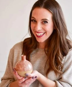 Creative Coop Lifestyle + Home Stoneware Vase