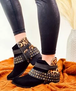 Naughty Monkey Crimson Bootie In Black Apparel