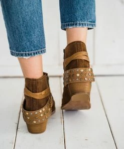 Not Rated Shoes Naughty Monkey Crimson Bootie In Tan