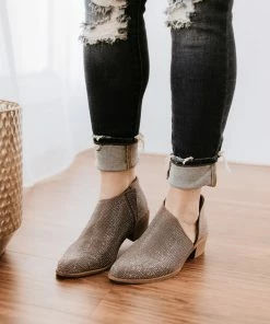 Very G Crystal Shoes In Taupe