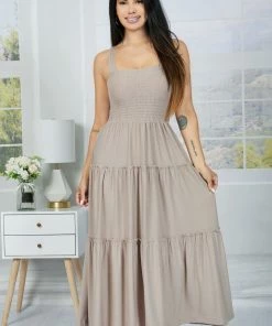 Trendsi Sweet Charisma Smocked Maxi Dress