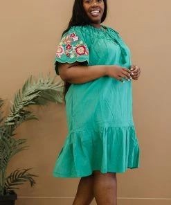 Trendsi Flowers For You Embroidered Dress In Green 21 Trendsi Flowers For You Embroidered Dress In Green