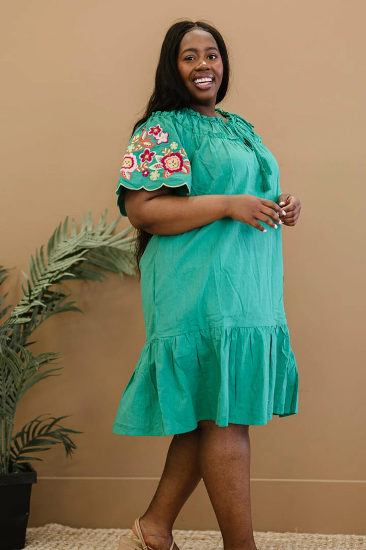 Trendsi Flowers For You Embroidered Dress In Green 10 Trendsi Flowers For You Embroidered Dress In Green