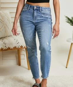 Trendsi Judy Blue Tatiana Mineral Wash Relaxed Fit Jeans