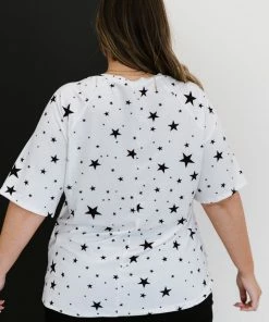 Trendsi Apparel Made Of Stars Tee In Ivory And Black