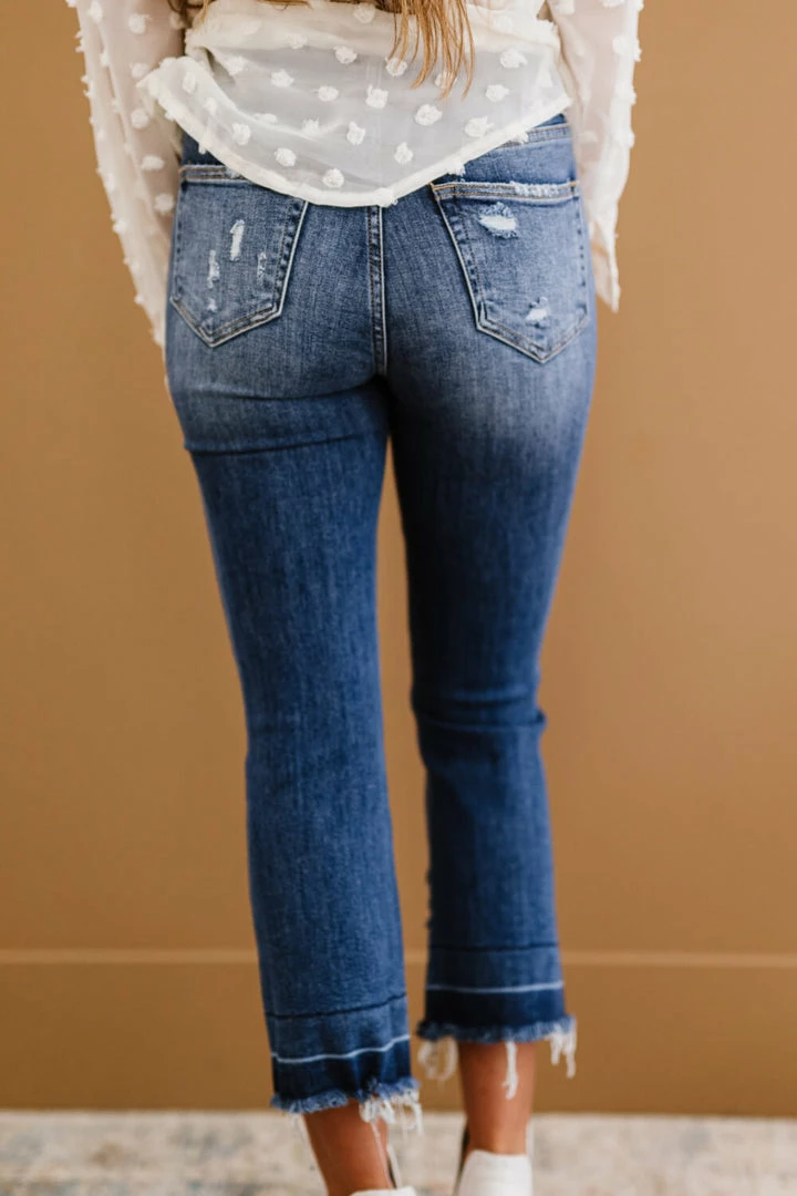 Trendsi RISEN Chloe Shadow Hem Distressed Straight Leg Jeans Apparel 3 Trendsi RISEN Chloe Shadow Hem Distressed Straight Leg Jeans Apparel