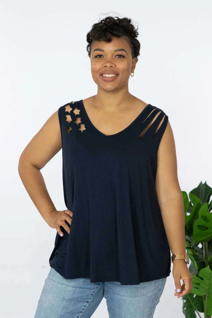 Trendsi Land Of The Free Laser Cut Tank 7 Trendsi Land Of The Free Laser Cut Tank