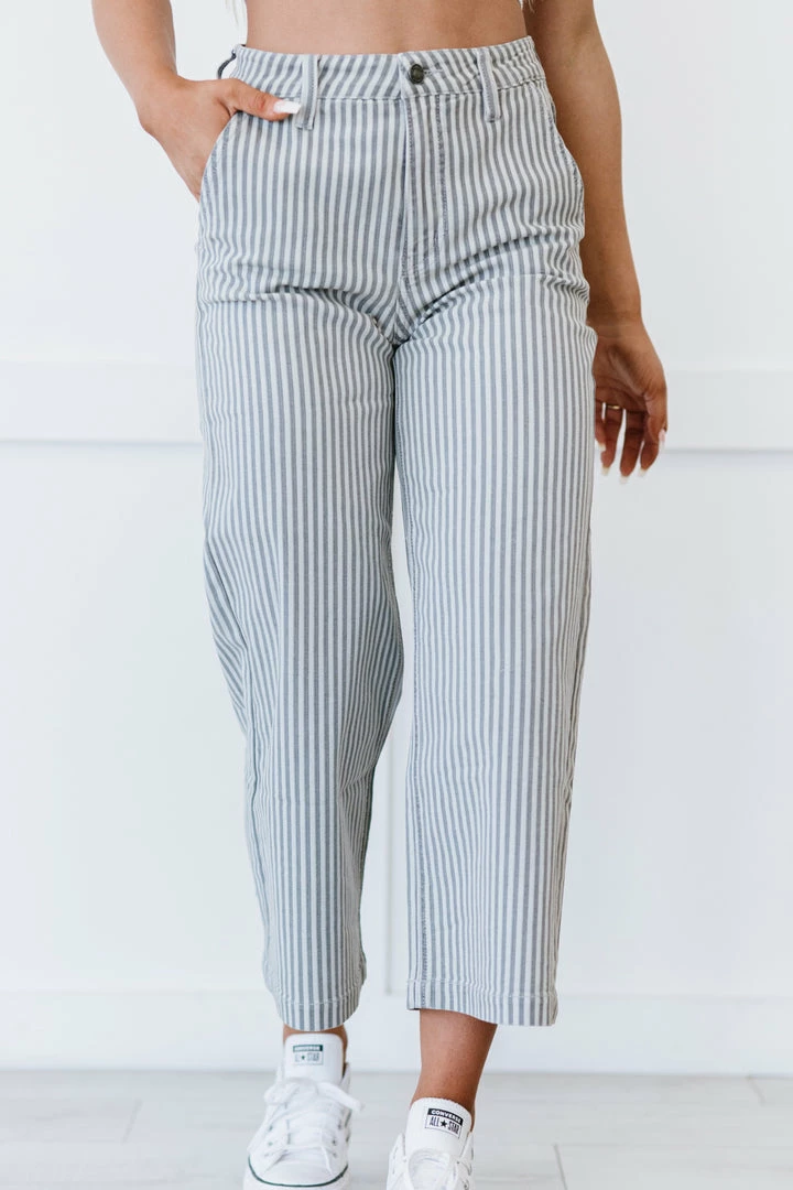 Trendsi Kancan Emerson Pinstripe Wide Leg Cropped Jeans Trousers + Leggings + Denim 1 Trendsi Kancan Emerson Pinstripe Wide Leg Cropped Jeans Trousers + Leggings + Denim