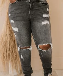 Trendsi Kancan Maggie Mid-Rise Distressed Skinny Jeans Apparel
