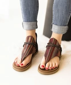 Very G Dakota Sandal In Black/Red Shoes