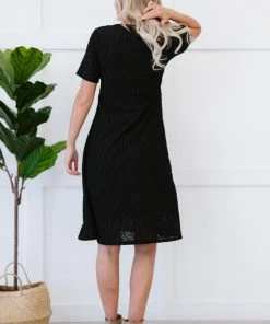 Trendsi Majestically Yours Eyelet Square Neck Dress
