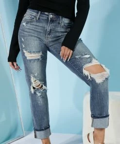 Trendsi Judy Blue Lindsey Bleach Splash Boyfriend Jeans Apparel