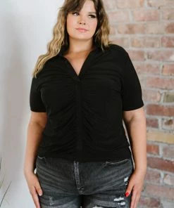 Trendsi I'm All Yours Ruched V-Neck Top 21 Trendsi I'm All Yours Ruched V-Neck Top