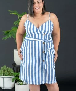 Trendsi Apparel Never Let Go Striped Sleeveless Dress