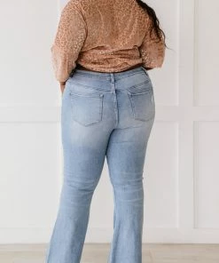 Trendsi RISEN Distressed Flare Jeans Apparel