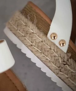 Trendsi GHG- Shop Singles On The Doorstep Espadrille Platform Sandals In White (GHG-7.5)