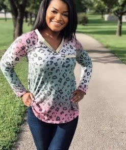 Boutique Simplified Dipped In Gold Long Sleeve Top