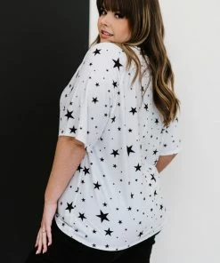 Trendsi Apparel Made Of Stars Tee In Ivory And Black