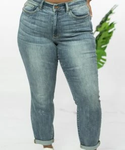 Trendsi Judy Blue Eva Bleach Splash Boyfriend Jeans