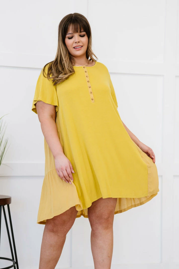 Trendsi Apparel Greater Good Half-Button Mini Dress 2 Trendsi Apparel Greater Good Half-Button Mini Dress