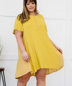 Trendsi Greater Good Half-Button Mini Dress (GHG-S)