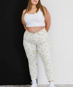 Trendsi Judy Blue Golden Meadow Floral Skinny Jeans Apparel