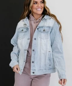 Trendsi Apparel Road Less Traveled Black Hooded Denim Jacket