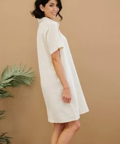 Trendsi Dresses + Skirts + Jumpsuits Iconic Scene Gauze Half Button Dress 16 Trendsi Dresses + Skirts + Jumpsuits Iconic Scene Gauze Half Button Dress