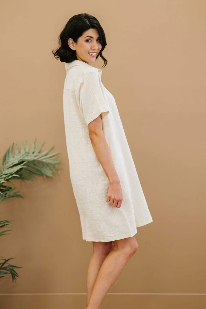 Trendsi Dresses + Skirts + Jumpsuits Iconic Scene Gauze Half Button Dress 5 Trendsi Dresses + Skirts + Jumpsuits Iconic Scene Gauze Half Button Dress