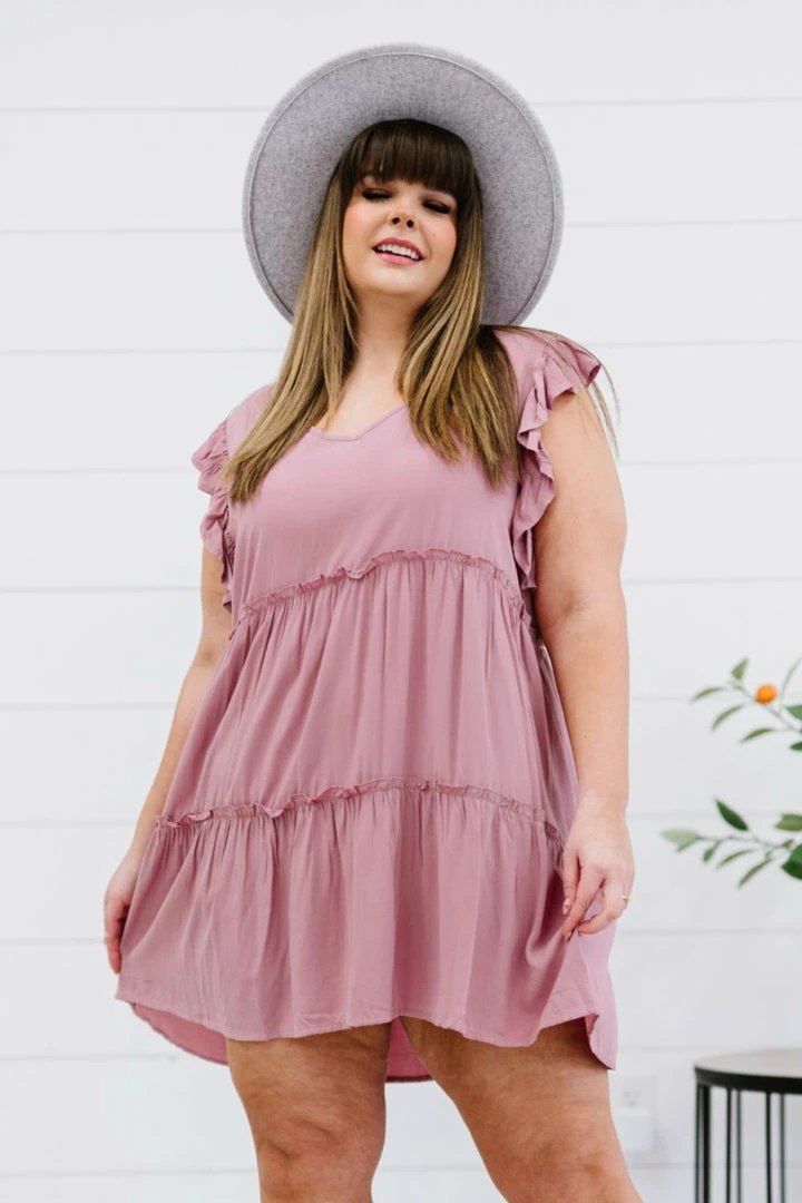 Trendsi Call Me Later Tiered Mini Dress In Light Rose 1 Trendsi Call Me Later Tiered Mini Dress In Light Rose