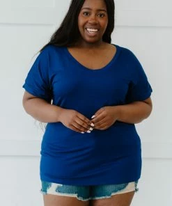 Trendsi Tee Shirt Weather Pocketed Tee In Fuchsia & Navy Apparel 34 Trendsi Tee Shirt Weather Pocketed Tee In Fuchsia & Navy Apparel