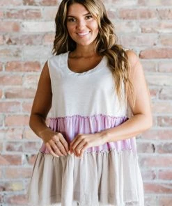 Trendsi Apparel Watching The Sunset Color Block Babydoll Tank