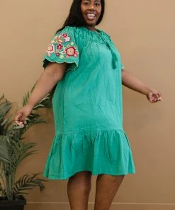 Trendsi Flowers For You Embroidered Dress In Green 22 Trendsi Flowers For You Embroidered Dress In Green