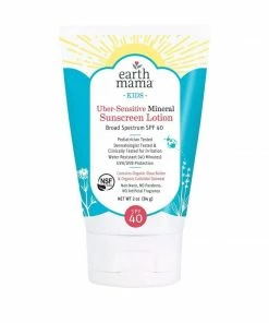 Earth Mama Organics Kids Uber-Sensitive Mineral Sunscreen Lotion - SPF 40 Motherhood + Moments