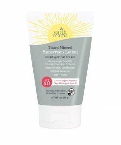 Earth Mama Organics Tinted Mineral Sunscreen Lotion SPF 40