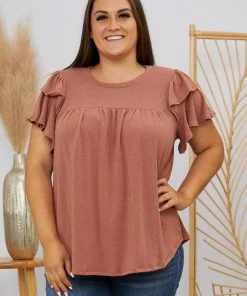 Trendsi Apparel Here We Go Flutter Sleeve Blouse
