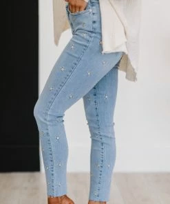 Trendsi Judy Blue All The Stars Embroidered Skinny Jeans Apparel 29 Trendsi Judy Blue All The Stars Embroidered Skinny Jeans Apparel