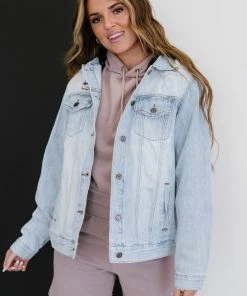 Trendsi Apparel Road Less Traveled Black Hooded Denim Jacket