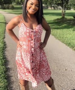 Boutique Simplified Elect To Win Button Down Dress