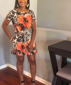 Boutique Simplified Exotic Rose Romper