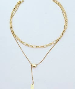 Trendsi Taking Risks Geometric Pendant Layered Necklace Apparel