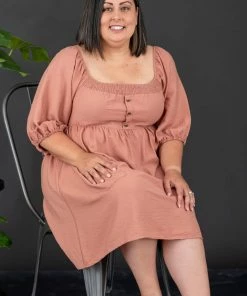 Trendsi I Promise Puff Sleeve Dress Apparel