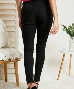 Trendsi YMI Jeanswear Kate Hyper-Stretch Mid-Rise Skinny Jeans In Black