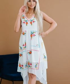Trendsi Fun In The Sun Embroidered Dress (GHG-S) GHG- Shop Singles