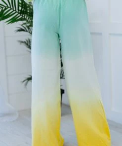 Trendsi Summer Breeze Ombre Wide Leg Sweat Pants Apparel