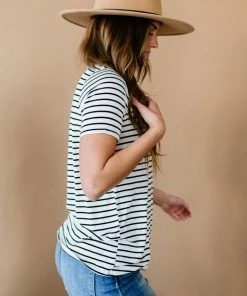 Trendsi Mix It Up Leopard And Striped Tee