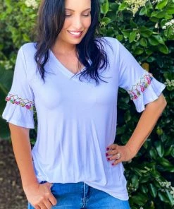Boutique Simplified Fiesta Tassel Trim Top
