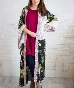 Gigio Cameron Color Block Kimono (GHG-L)