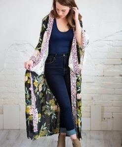 Gigio Cameron Color Block Kimono (GHG-L)