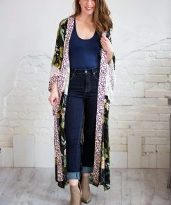 Gigio Cameron Color Block Kimono (GHG-L)